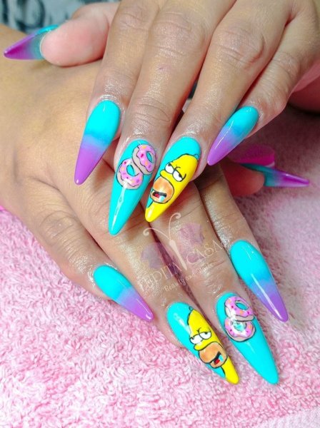  عکس طرح ناخن دخترانه کیوت کوتاه