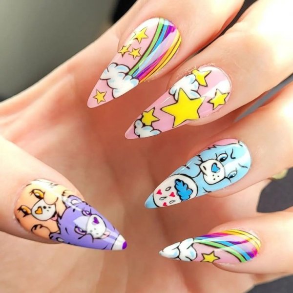  عکس طرح ناخن دخترانه کیوت کوتاه