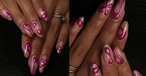  30 عکس طرح ناخن کرومی