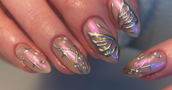  30 عکس طرح ناخن کرومی