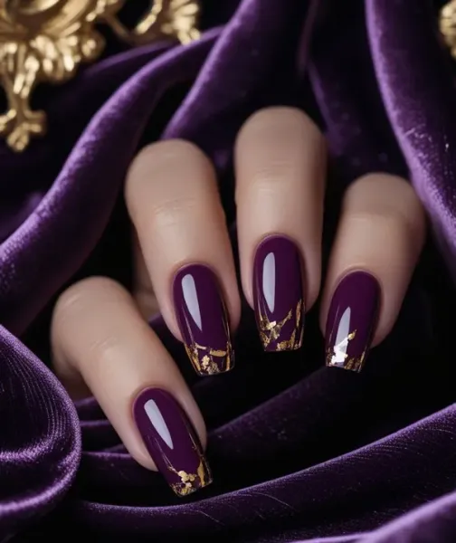  36 عکس طرح ناخن کرومی بنفش