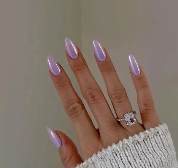  36 عکس طرح ناخن کرومی بنفش