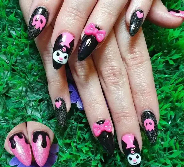  عکس طرح ناخن کرومی و ملودی