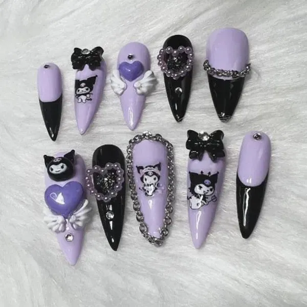  عکس طرح ناخن کرومی و ملودی