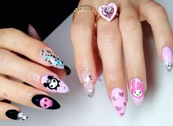  عکس طرح ناخن کرومی و ملودی