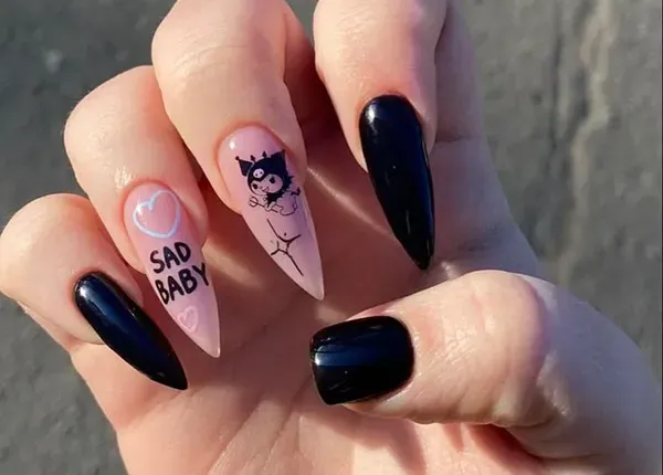  عکس طرح ناخن کرومی و ملودی