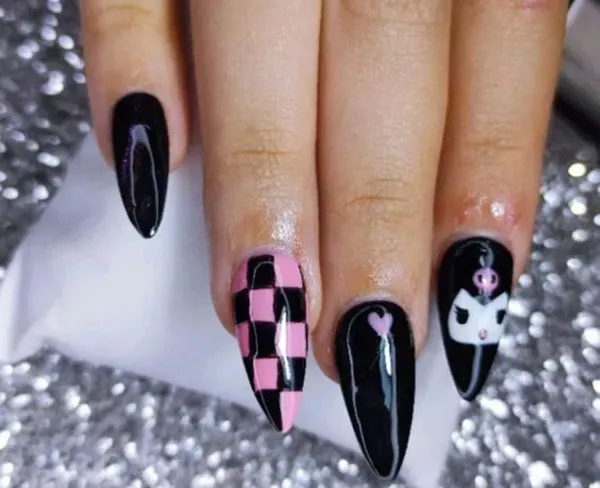  عکس طرح ناخن کرومی و ملودی