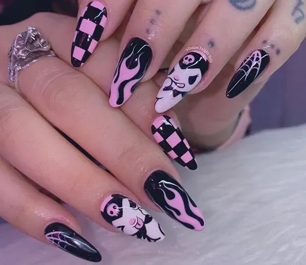  عکس طرح ناخن کرومی و ملودی