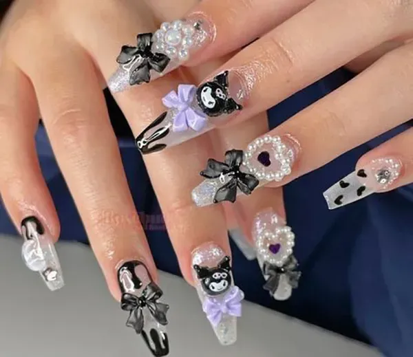  عکس طرح ناخن کرومی و ملودی