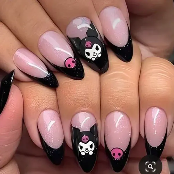  87 عکس طرح ناخن کرومی بنفش بچه گانه