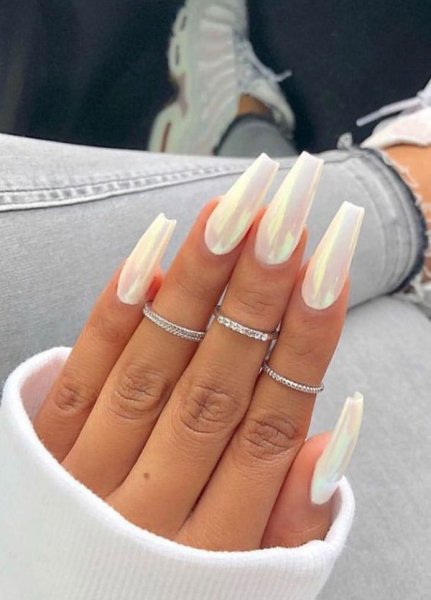 45 مدل ناخن کروم صدفی