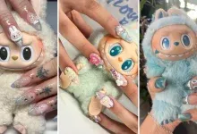  45 مدل ناخن کروم صدفی