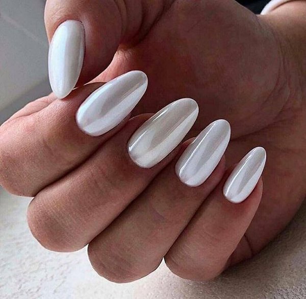  45 مدل ناخن کروم صدفی