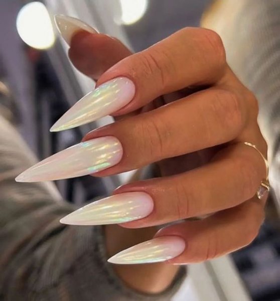  45 مدل ناخن کروم صدفی