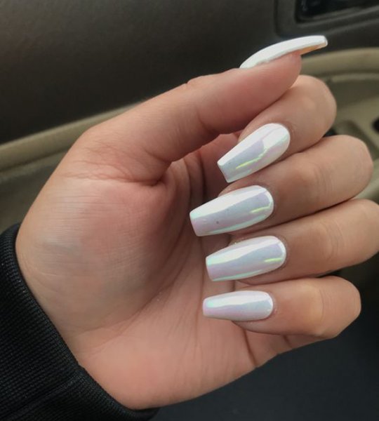  45 مدل ناخن کروم صدفی