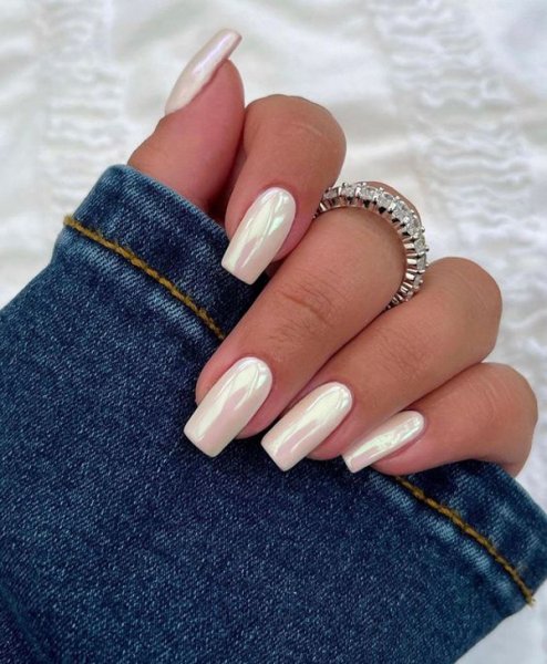  45 مدل ناخن کروم صدفی