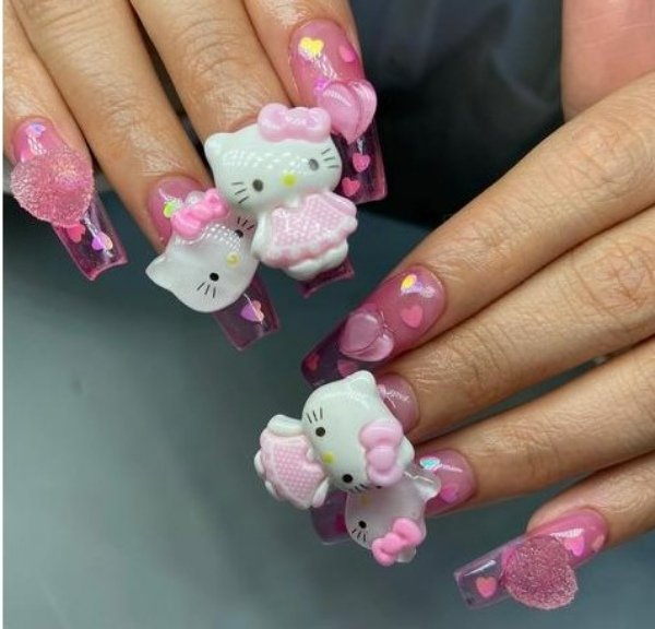  طرح ناخن کرومی کیتی