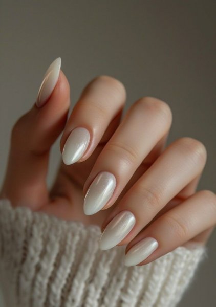  85 عکس مدل ناخن کروم صدفی با پاپیون