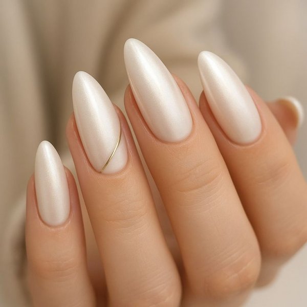  85 عکس مدل ناخن کروم صدفی با پاپیون