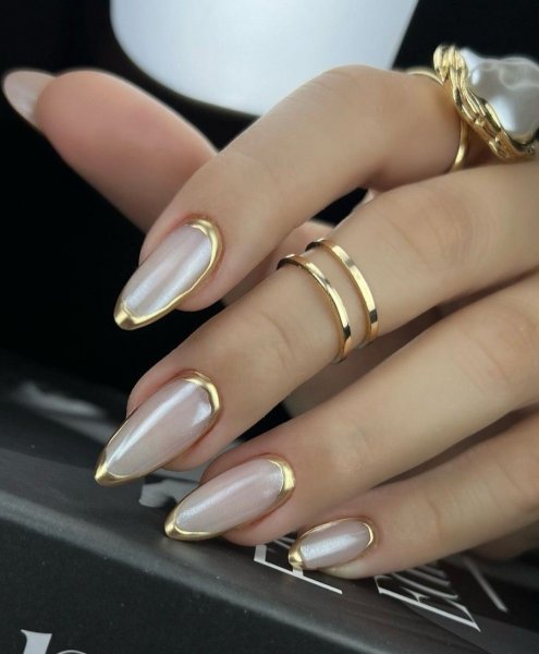  85 عکس مدل ناخن کروم صدفی با پاپیون