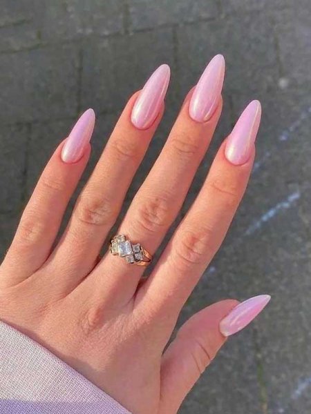 76 عکس مدل ناخن کروم صورتی