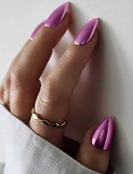  76 عکس مدل ناخن کروم صورتی