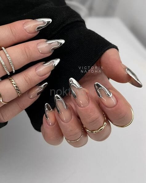  75 مدل ناخن کروم کلیر