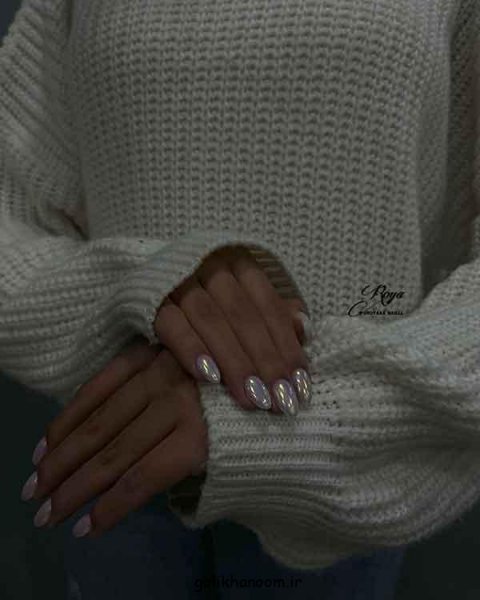  100 مدل ناخن کروم جواهری