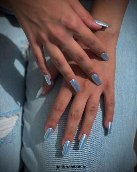  100 مدل ناخن کروم جواهری