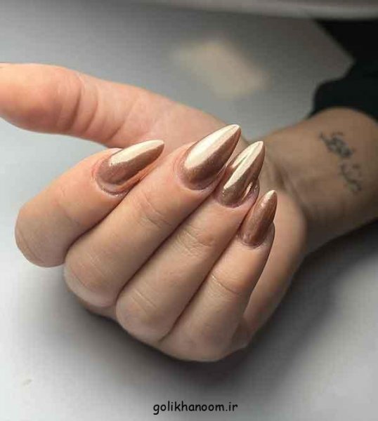  100 مدل ناخن کروم جواهری