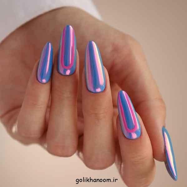  100 مدل ناخن کروم جواهری