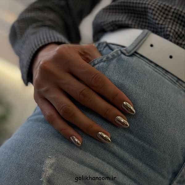 100 مدل ناخن کروم جواهری