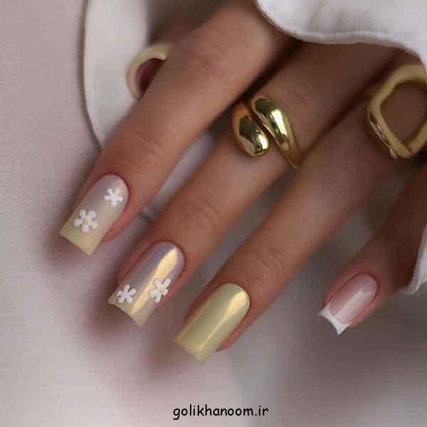  100 مدل ناخن کروم جواهری