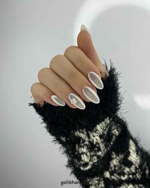  100 مدل ناخن کروم جواهری