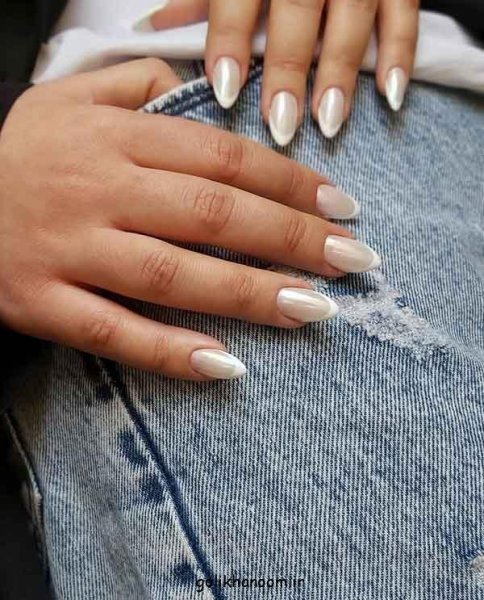  100 مدل ناخن کروم جواهری