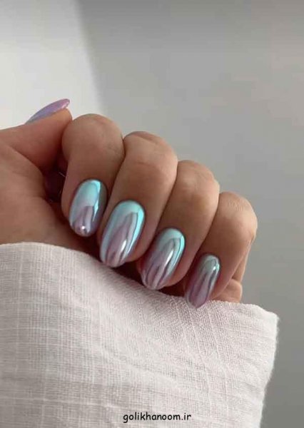  100 مدل ناخن کروم جواهری