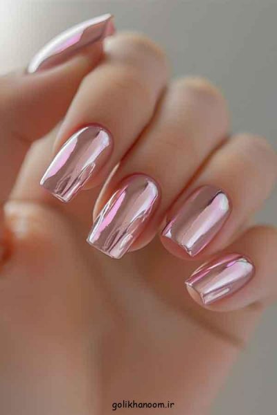  100 مدل ناخن کروم جواهری