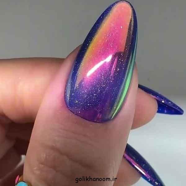  100 مدل ناخن کروم جواهری