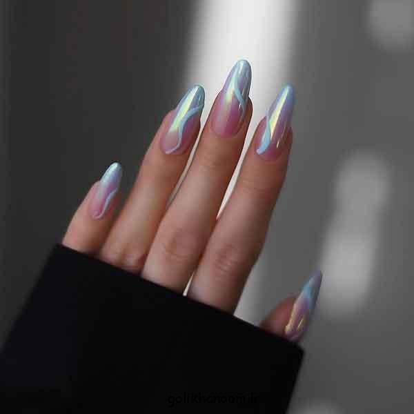  100 مدل ناخن کروم جواهری