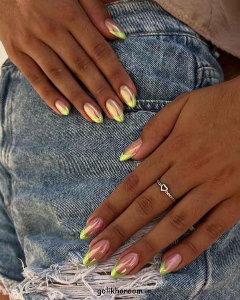  100 مدل ناخن کروم جواهری