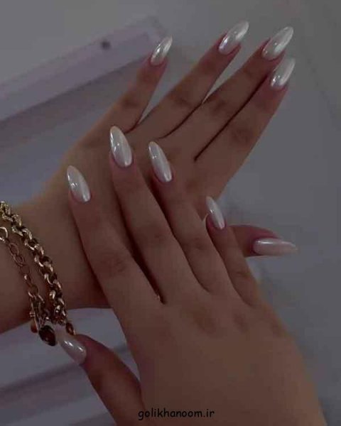  100 مدل ناخن کروم جواهری