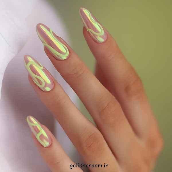  100 مدل ناخن کروم جواهری