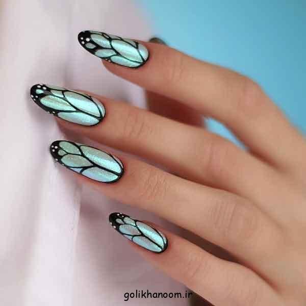  100 مدل ناخن کروم جواهری