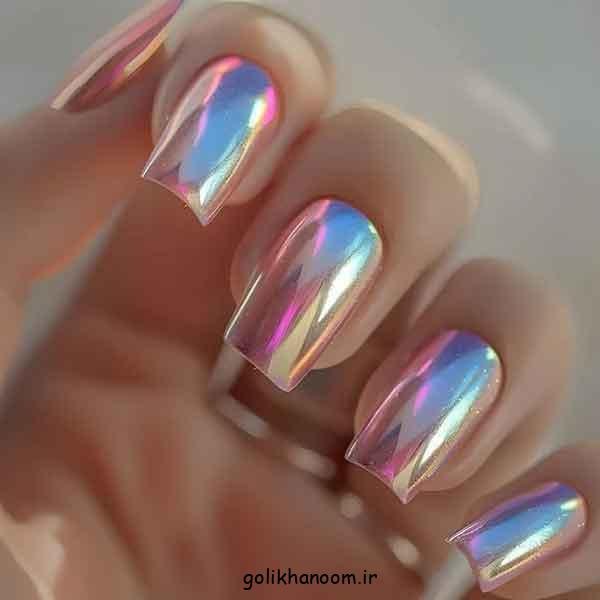  100 مدل ناخن کروم جواهری