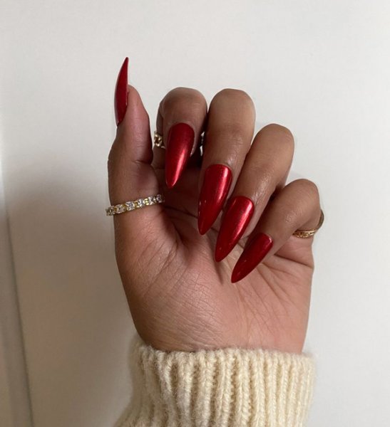  44 مدل ناخن کروم قرمز