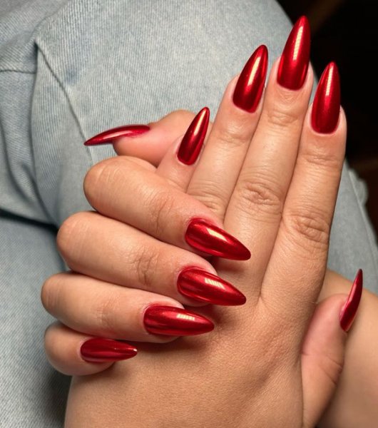  44 مدل ناخن کروم قرمز