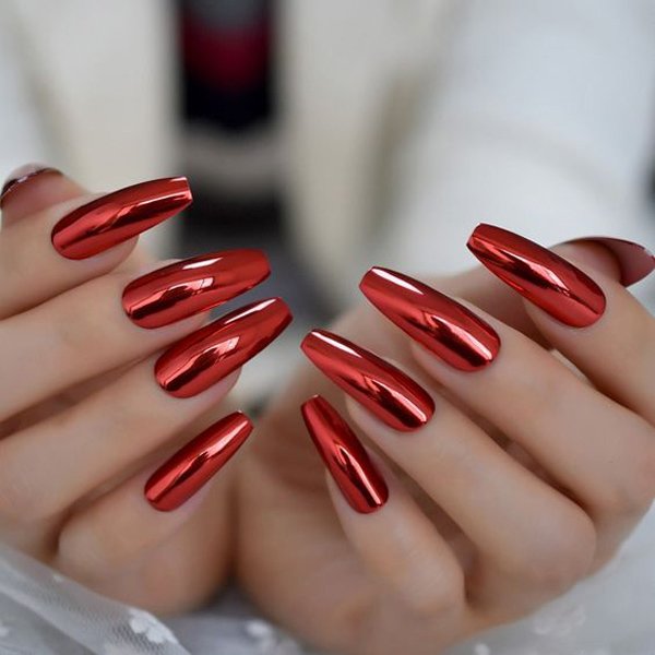  44 مدل ناخن کروم قرمز