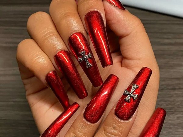  44 مدل ناخن کروم قرمز