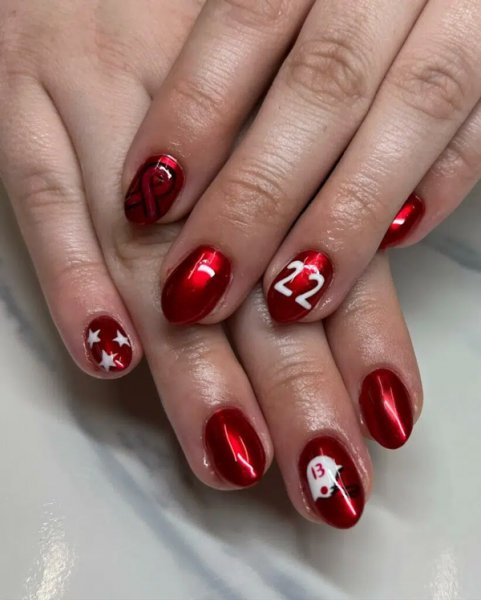  44 مدل ناخن کروم قرمز