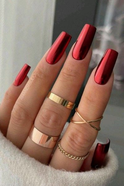  44 مدل ناخن کروم قرمز